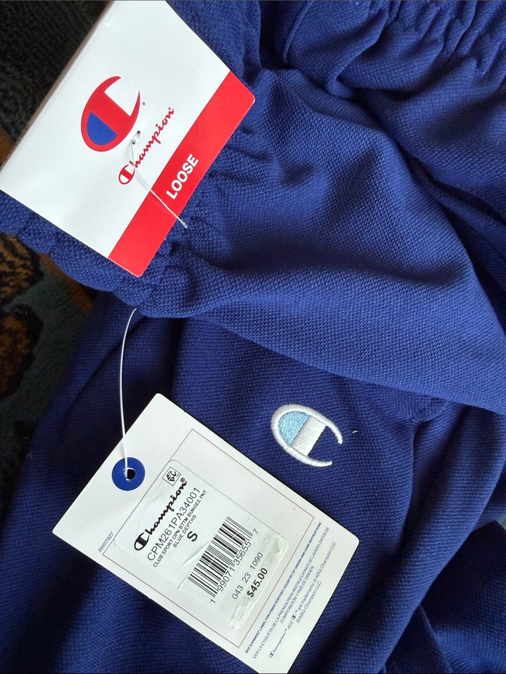 Champion Navy and Light Blue Rugby Polo with Navy Joggers - Picture 2 of 3